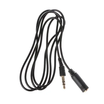 

1Pc Black 3.5mm Male To Female 3-Pole Jack Plug Stereo Audio Aux Extension Cable Cord 1m for Computers Cables Connectors Au06 19