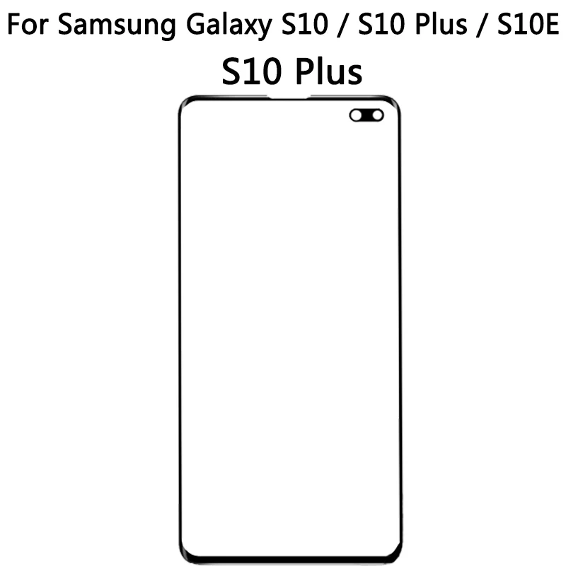 Для samsung Galaxy S10 Plus S10E Передняя стеклянная крышка ЖК-экран внешняя панель Объектив телефон запасные части S10 сенсорный экран