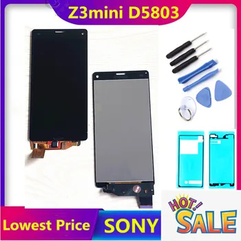 

HTZF 4.6” inch For Sony Xperia Z3 Compact Z3mini D5803 D5833 LCD Display Touch Screen Digitizer Full Assembly+Adhesive
