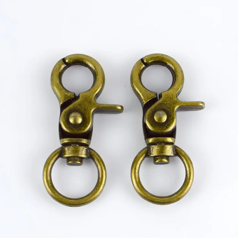 bronze 25 шт., металлическая пряжка для сумки, брелок для ключей, застежка-карабин, поворотный триггер, зажимы, пряжки, крючки для сумок, аксессуары для самостоятельного подключения, H4-1 - Цвет: bronze