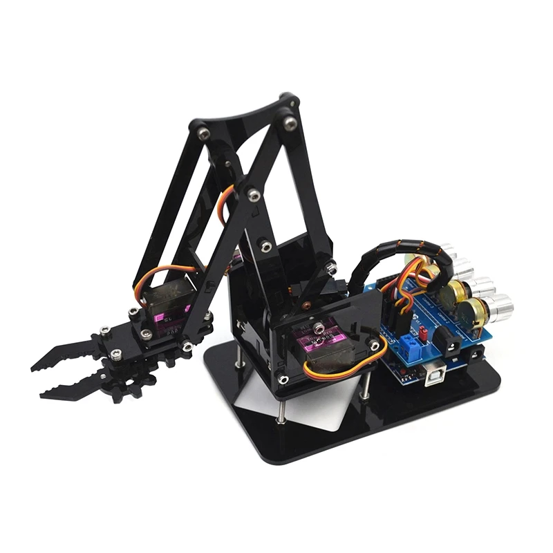 Diy Acrylic Robot Arm Robot Claw For Arduino Kit 4Dof Toys Mechanical Grab Manipulator Diy