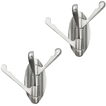 

Wall-Mounted Swivel Hook Towel Bathrobe Hook, Stainless Steel Hook, Heavy-Duty Folding Swing Arm, Three-Layer Coat Hook with Thr