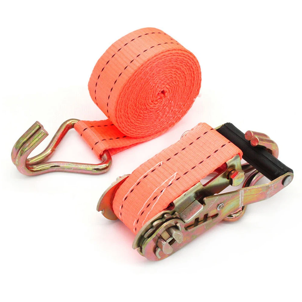 Tie Down Strap Strong Ratchet Belt Luggage Bag Cargo Lashing With Metal Buckle 