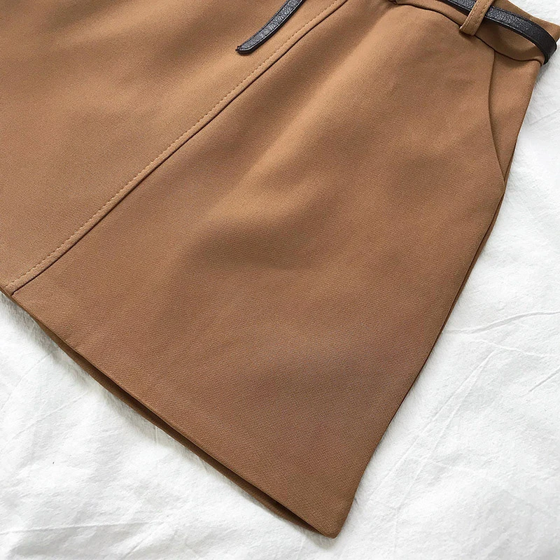 Женская юбка с высокой талией элегантная однотонная трапециевидная летняя