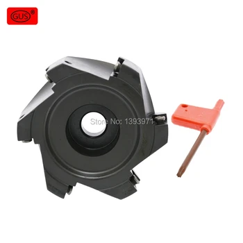 

GUS 1PCS BAP400R-100-32-6t black hardened rustproof right Angle milling cutter face anti-seismic finishing milling cutter face.