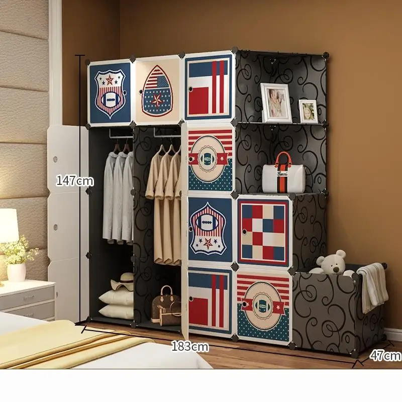 Version Q Armazenamento Meble Armoire дальность хранения комод для спальни Guarda Roupa шкаф Mueble De Dormitorio гардероб - Цвет: Version Q