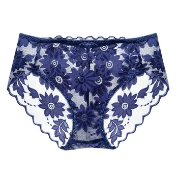 

Spring and summer ultra thin ice silk lace underwear women antibacterial traceless women's briefs 2311 YKL