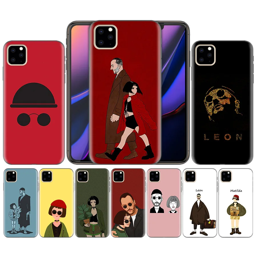 

Silicone Case Cover For iphone 11 11Pro XR XS Max X 7 8 6 6S Plus 5 5S 5C SE 7+ 8+ 6+ 6s+ Leon Mathilda Phone Protective Shell