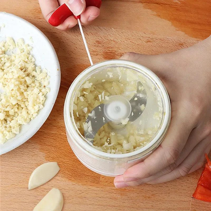 

1PC Mini ABS Hand Pull String Vegetable Onion Garlic Chopper Crusher Press Cutter Processor Fruit Silcer Food Meat Kitchen Tool