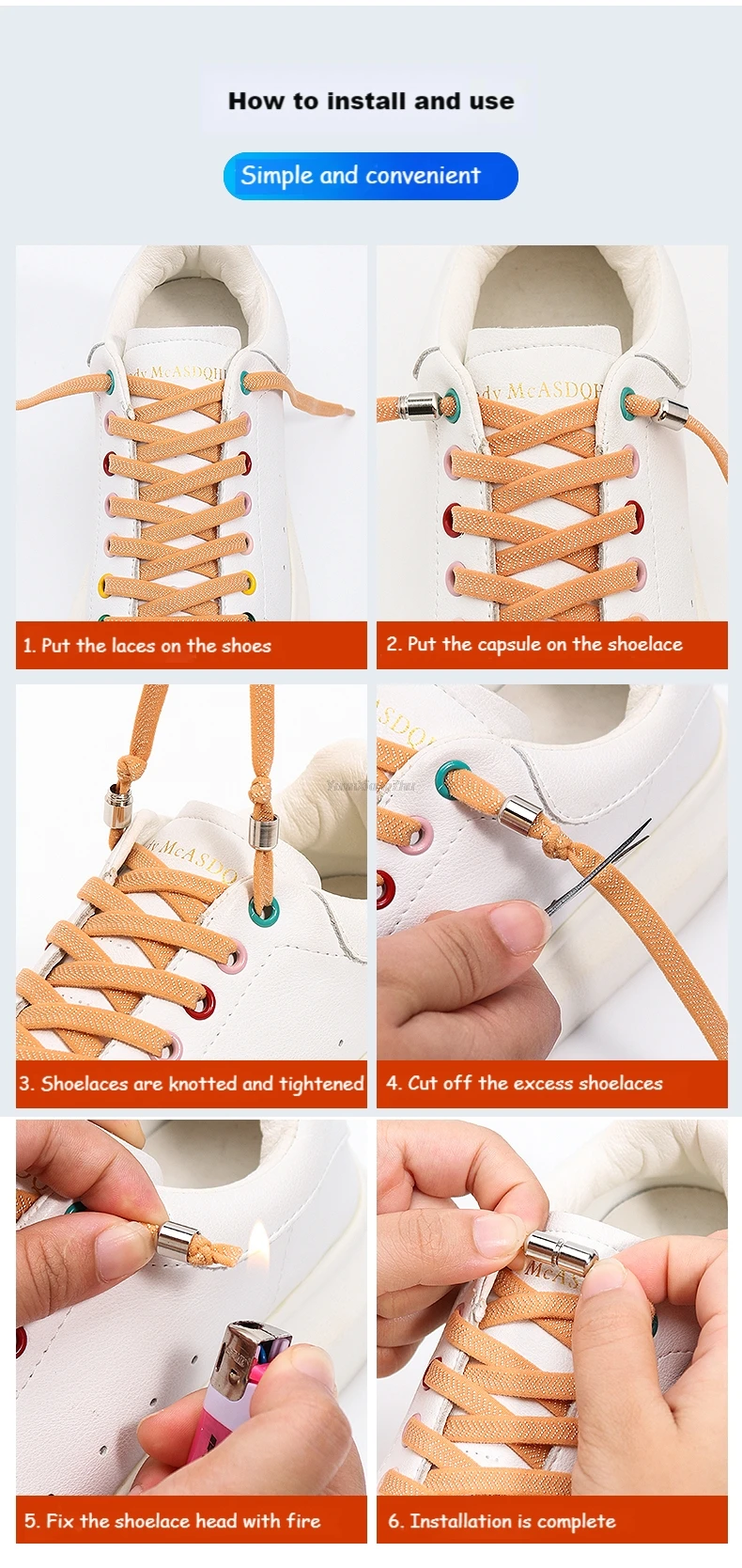New Elastic Laces without ties Shoelaces for Sneakers Flat No Tie Shoe laces Kids Adult Quick Shoe lace Rubber Band Shoestring