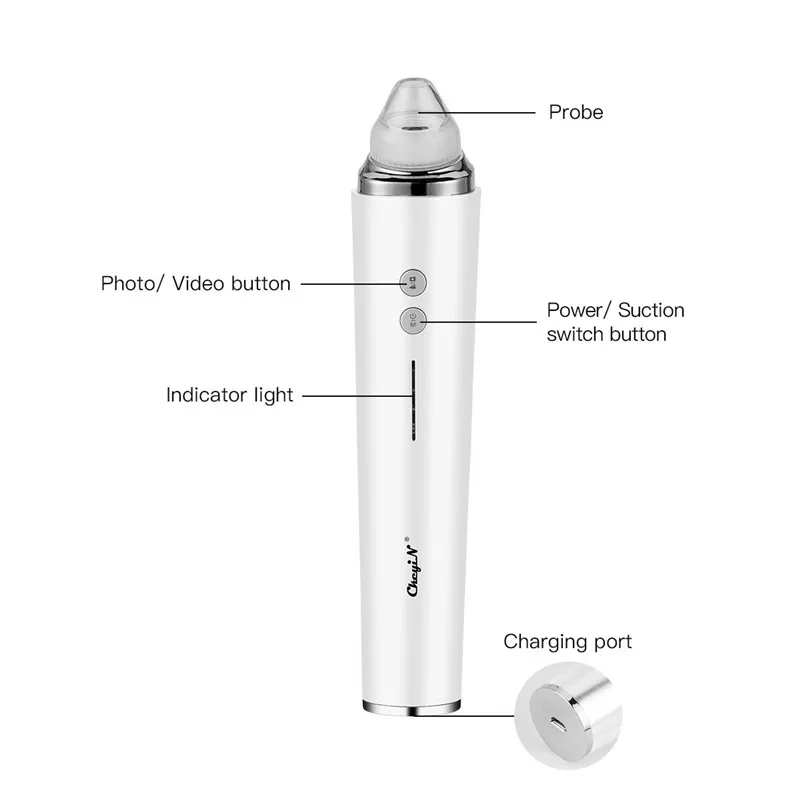 WiFi камера для удаления угрей лица вакуумный очиститель пор глубоких точек носа с