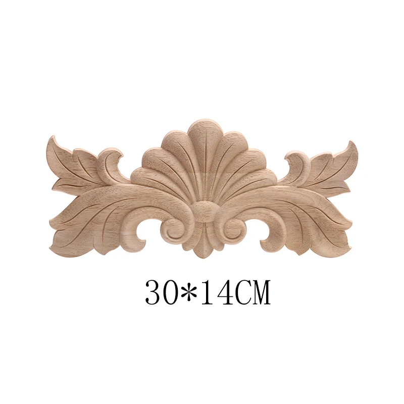 Wood Applique Onlay Wood Decal Rubber Wood Corner Walls Decor Unpainted Antique Wood Figurines Wood Mouldings Exquisite NEW