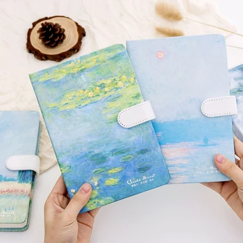 

Van Gogh Monet Notebook Paper Planner Bullet Journal Agenda School Diary Vintage Note Book Calendar Traveler Study Oil Painting