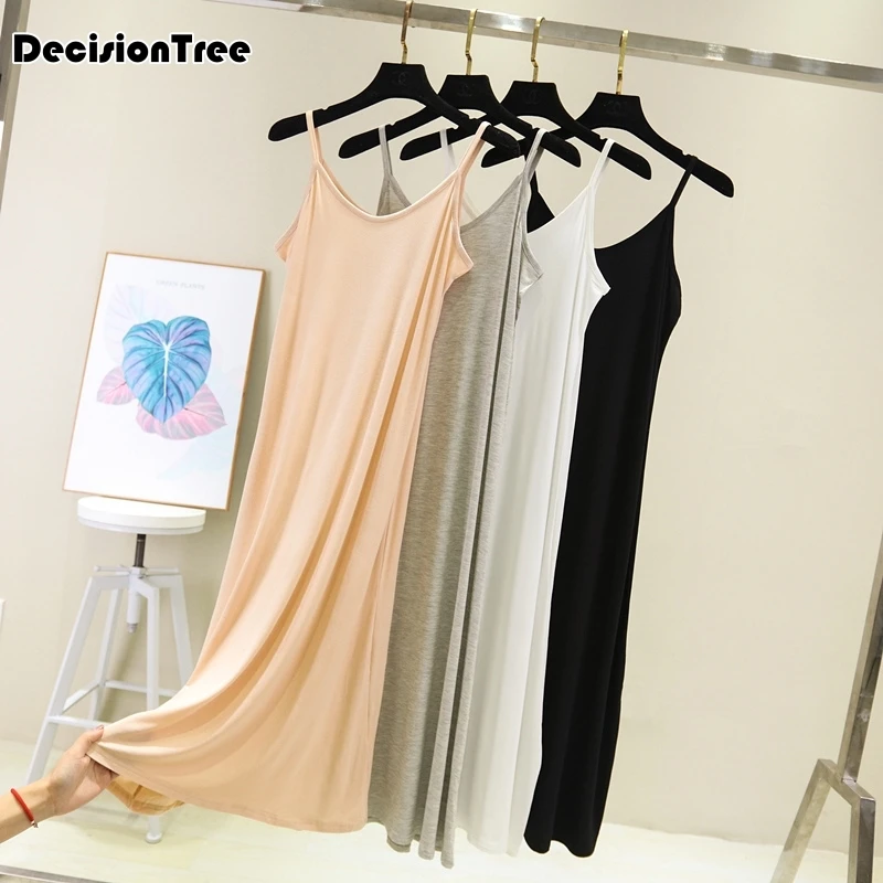 womens slip dress full petticoat woman dress slip basic skirt underdress vestidos loose full slips petticoat underskirt