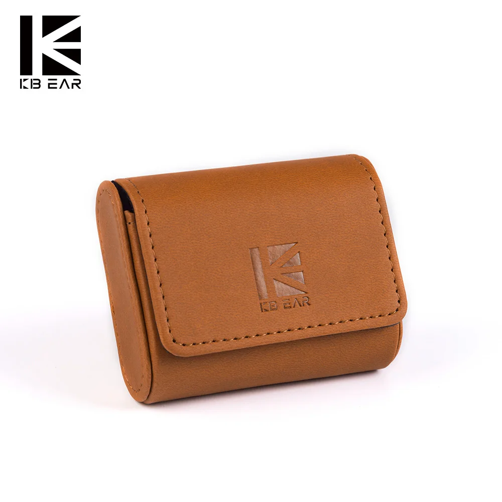 KB EAR High end Leather Case Earphone Headset Accessories Protable Case Storage Package Case Bag With LOGO for kb06 tri i3|Аксессуары для наушников| | АлиЭкспресс