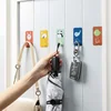 Creative Cute Wall Hook Free Punching Seamless Hooks Load-bearing Powerful Self Adhesive Wall Hanger Kitchen Bathroom Organizer