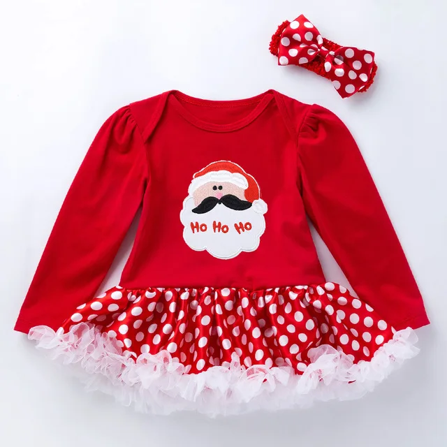Jurk/рождественское платье для маленьких девочек; новогодние красные платья с длинными рукавами для новорожденных; сезон осень-зима; новогодние вечерние бальные платья; детское платье - Цвет: 1