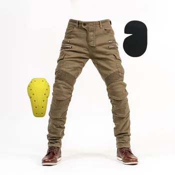 

Not Komine Motopants Motorcycle Pants Men Moto Jeans Riding Off-road Trousers Motocross Pants Zipper Design With Protective Gear