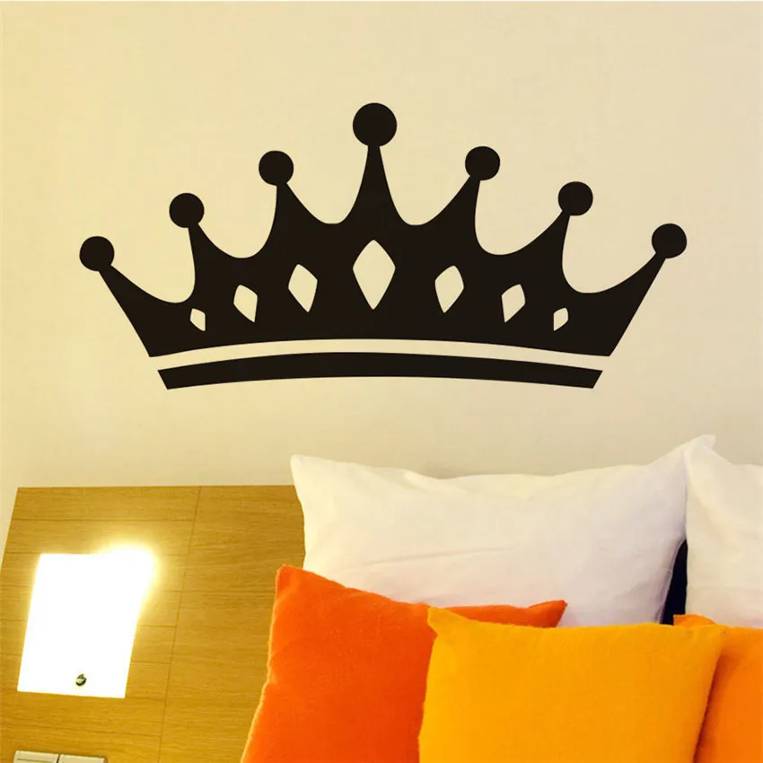 Милые королевские настенные наклейки в виде короны домашний декор украшение для