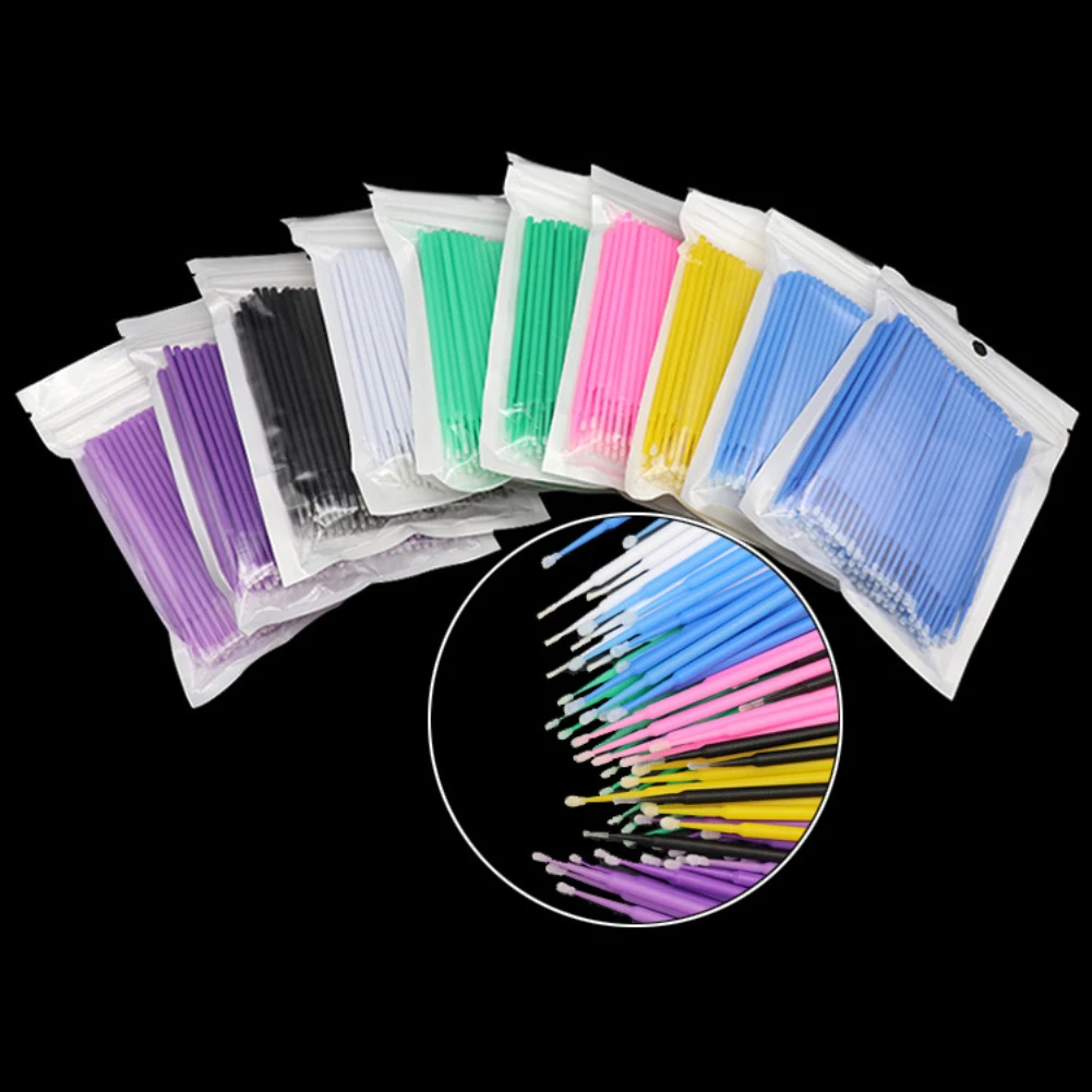 Одноразовые кисти для макияжа Набор с тампоном Microbrushes волокно наращивание