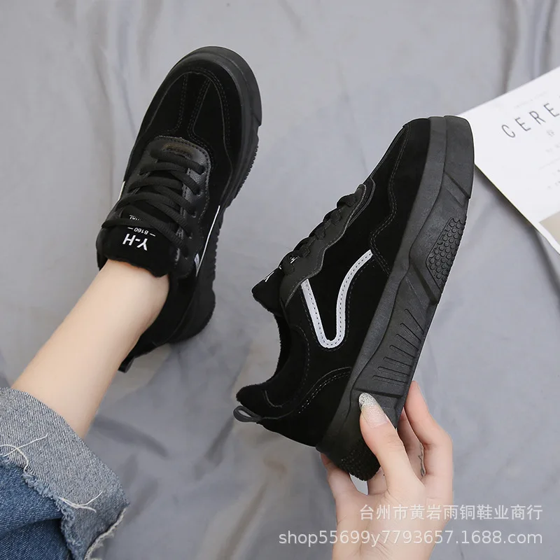 

Autumn And Winter New Style Versitile Fashion Comfortable Warm Casual Sports Shoes Women's Dad Shoes Lace-up Mixed Colors Women'