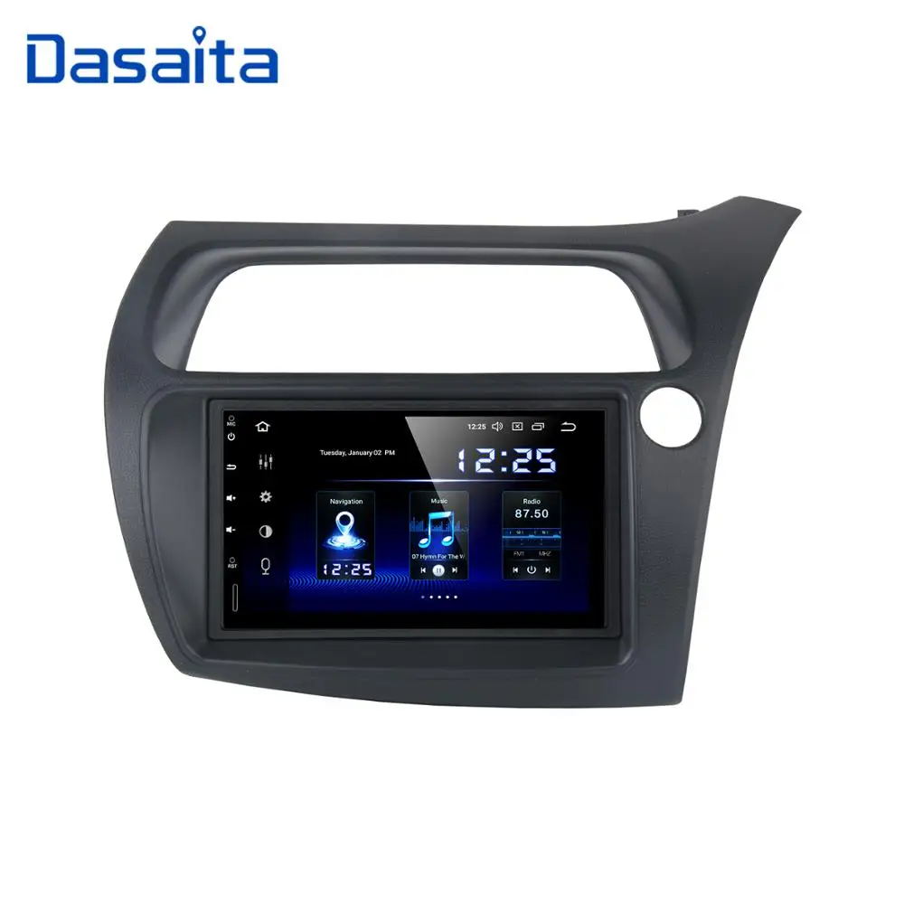 Dasaita Автомобильный сенсорный экран 7 дюймов HD Android 10 0 радио GPS плеер Navi для Honda Civic