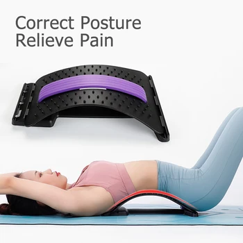 

Lumbar Traction Stretching Device Waist Spine Back Pain Relief Acupuncture Massage Board Lumbar Disc Herniation Prevention Brace