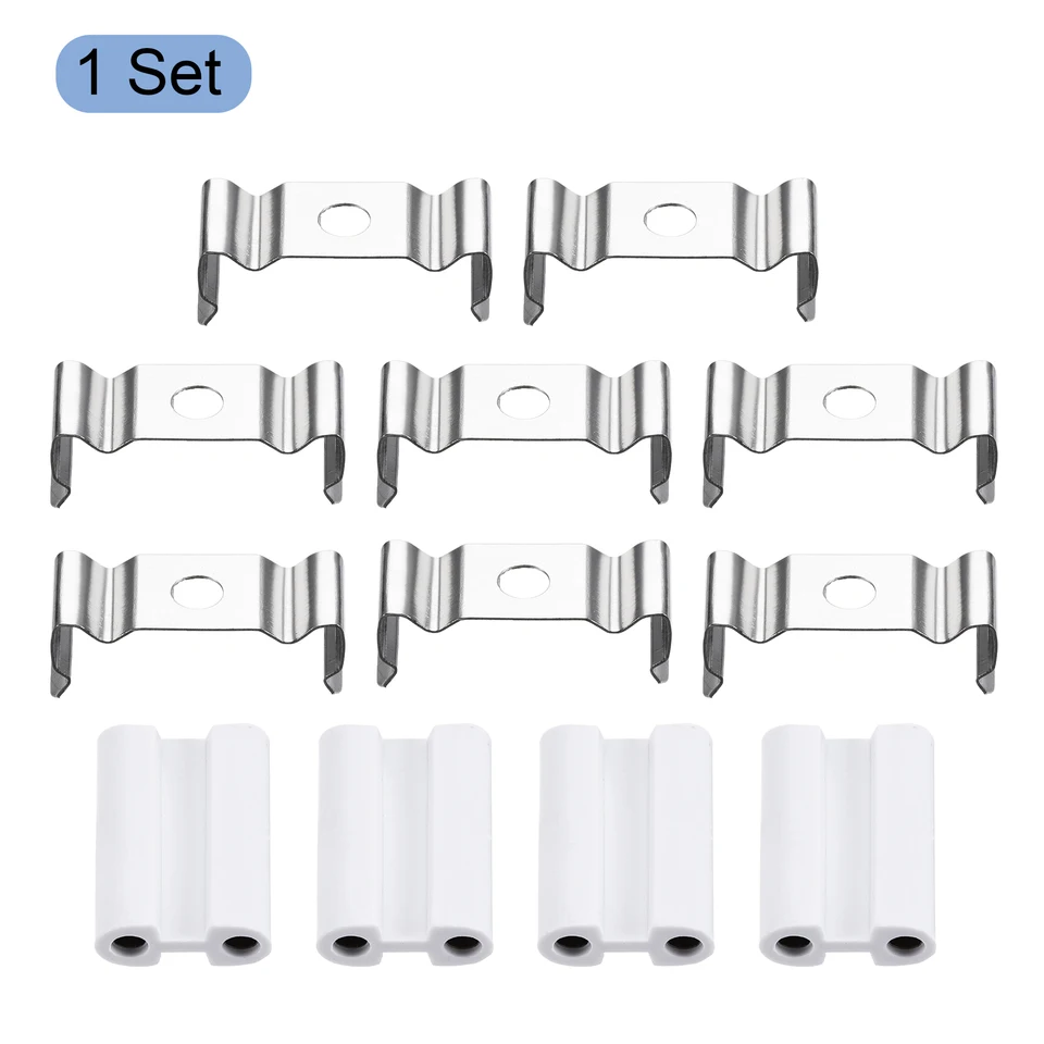 Othmro – 30 Clip Per Tubi LED T4, In Acciaio Nichelato, Dimensioni 22,5x10x9 Mm, Staffe Di Montaggio Per Illuminazione