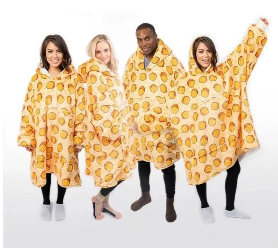Fun Printing Thick Cotton Flannel Oversized