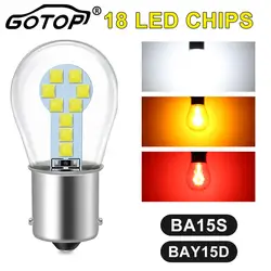 High - Intensity LED Car Brake & Turn Signal Light - Super Bright 18SMD 3030 Chips (1157 BAY15D P21 - 5W)