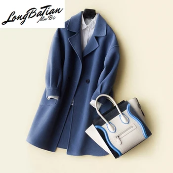 

Fashion 2020 New Winter Jacket Women Cashmere Coats Elegant Slim 100% Wool Coat Female Spring casaco feminino FG9232