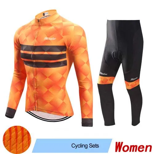 Cycling Set Phtxolue Женская одежда для велоспорта, комплект для велоспорта на весну-осень, одежда для велоспорта, дышащая одежда для велоспорта, комплекты из Джерси с длинным рукавом - Цвет: Cycling Set