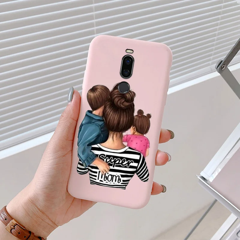 meizu cover For Meizu Note 8 Case Mother And Daughter Phone Cover For Meizu Note 9 Shell Painted Silicone Phone Protection Cover cases for meizu belt Cases For Meizu