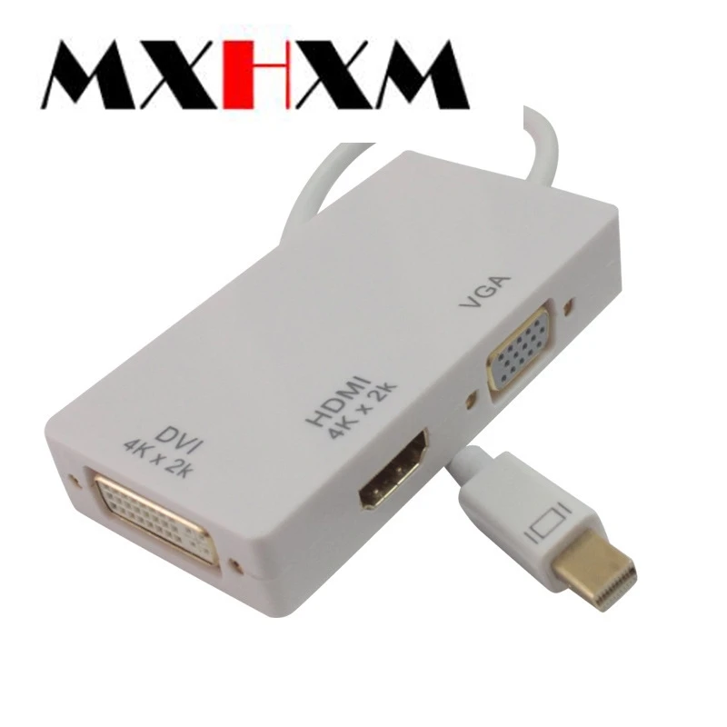 Мини dp к hdmi vga dvi три-в-одном видео линейный конвертер для Lightning в HD 4K разъем
