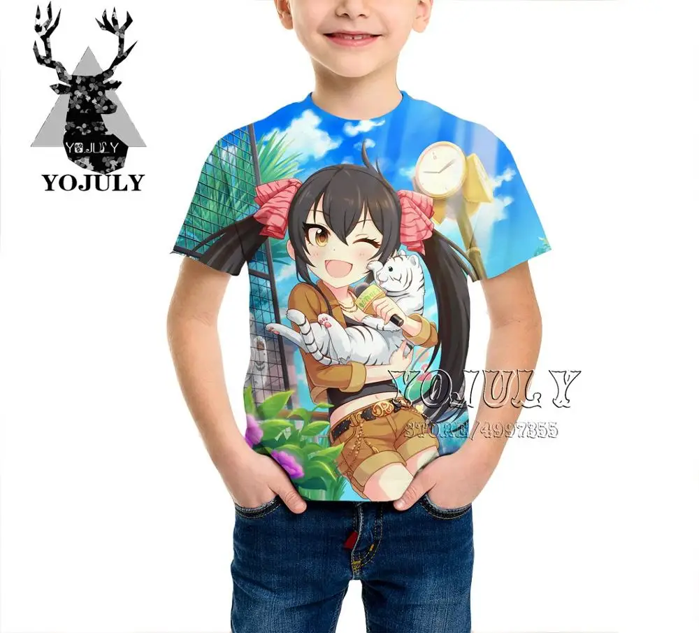 11 YOJULY/детская одежда Idol Master, Детская футболка с 3d принтом Золушки для девочек и мальчиков Лидер продаж, модные футболки A468 - Цвет: 11