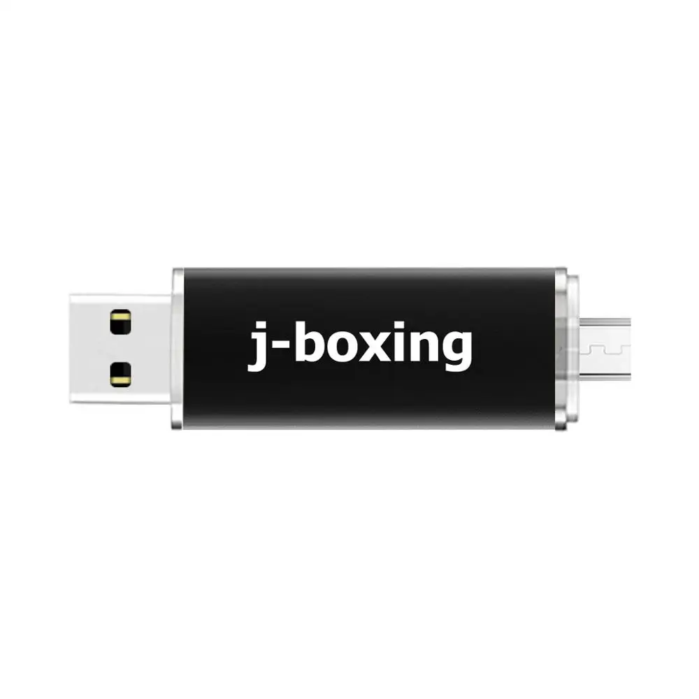 J-бокс OTG USB флеш-накопитель 16 Гб флешки двойной порт Micro USB 2,0 карта памяти черный для Android смартфон ПК Macbook планшет