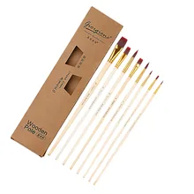 7 шт/8 шт плоская головка, круглая головка серии Log набор кистей для начинающих взрослых профессиональная художественная живопись Акварельная ручка комплект, принадлежности для живописи