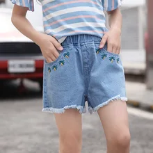 El Monte/ г. Новые Летние Стильные джинсовые шорты для девочек детские шорты для маленьких мальчиков и девочек модная одежда в Корейском стиле