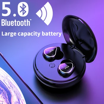 

TWS Wireless Earphone Bluetooth 5.0 3D Stereo Sound Earbuds Auto Connect Hands free Phone Call Mini Bass Headphones Charge case