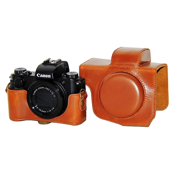 Полный корпус Fit pu кожаный чехол для цифровой камеры сумка крышка для Canon Powershot G5X G5 X с ремешком