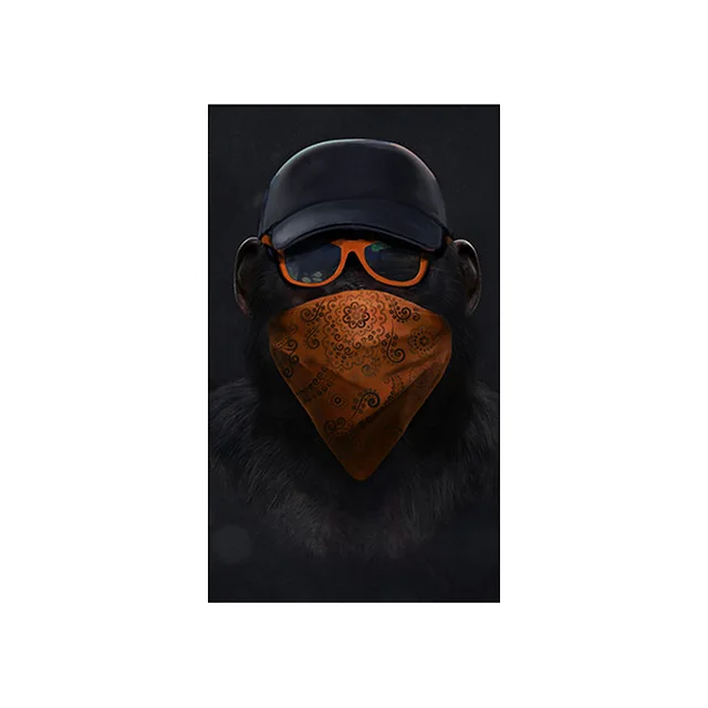 Canvas Poster 3 Monkeys Poster Cool Graffiti Street Art Canvas Painting Wall Art for Living Room Home Decor Posters and Prints JL288-3