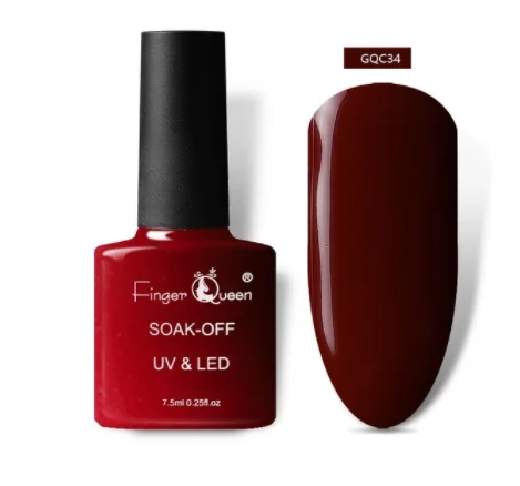 Fingerqueen Гель-лак для ногтей Гибридный гвоздь Art Vernis Полупостоянный УФ светодиодный Топ все для маникюра Базовое покрытие гель лак для ногтей - Цвет: CGQ34