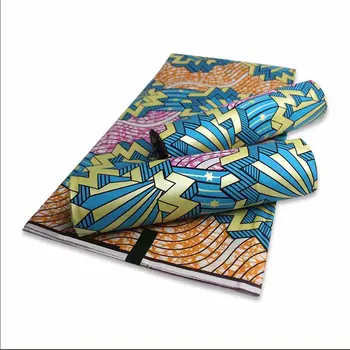 

100% cotton African Ankara style wax Fabric Wax Africain Green Nigerian African Ghana Print gold wax 100% cotton Fabric