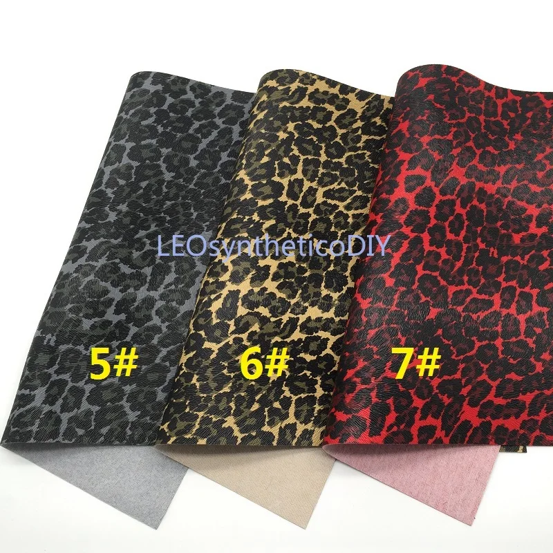 1 шт. 21X29 см Lepard напечатанная искусственная ткань, синтетическая кожа листы для изготовления луков LEOsyntheticoDIY T339