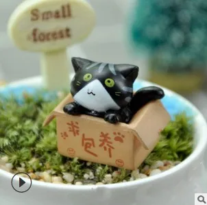 1PC Cute Mini Cat Ornament Garden kitten Ornament Gift for Kids Children Baby Room Decoration Toy Miniature Figurines Home Decor