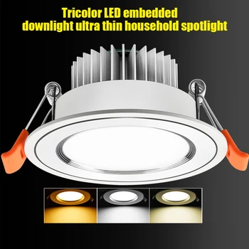 

Recessed Downlight Caravan Trailer Motor-Homes Boat Accessories LED RV Puck Light Full Aluminum Spotlight 3 Colors Interior Lamp