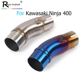 

Slip On For Kawasaki Ninja 400 EX400 Z400 2017 2018 2019 Motorcycle Exhaust Middle Connection Link Pipe Without 51mm Muffler