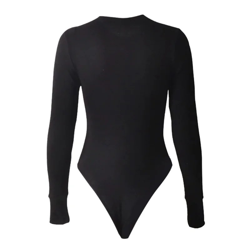 New 2019 sexy Bodysuit Women Sexy Deep v neck long Sleeve tops Ladies autumn solid Bodysuit skinny basic Body Tops overalls
