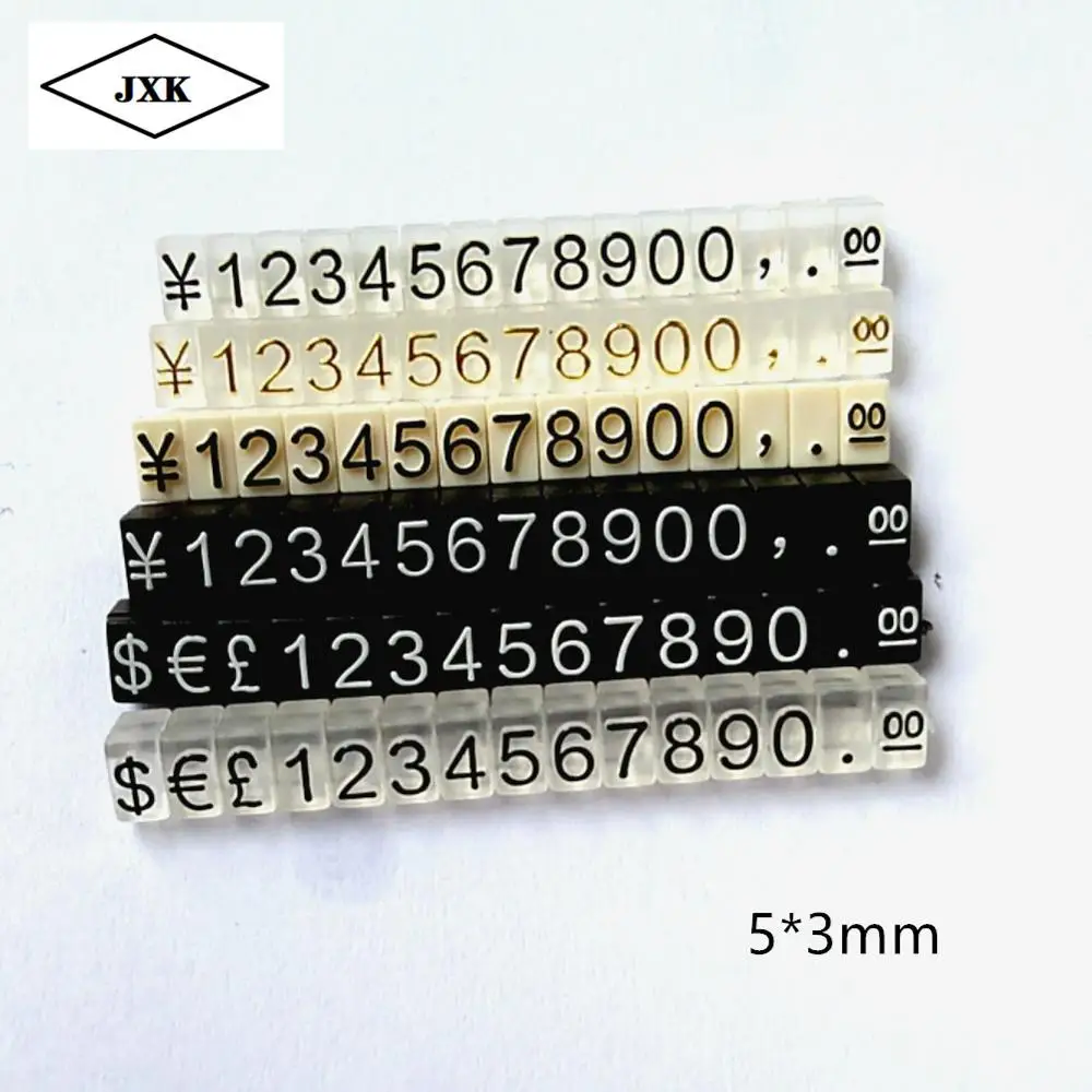 1PCS 5*3mm Price Cubes Customized The Price Tag  Jewelry Price  Watch Price Stand Tag  Price Numeral Cubes Euro Price Shop Pr