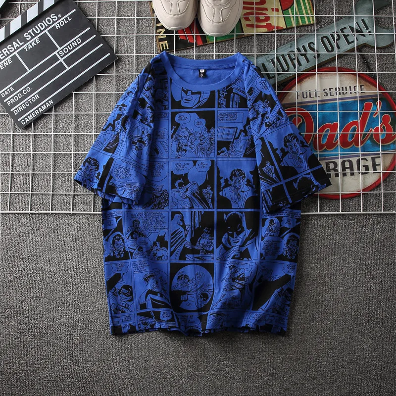 

Activity-Summer Cartoon Loose Short Sleeve T-shirt Men'S Wear Couples Short-sleeved Top Plus-sized Menswear